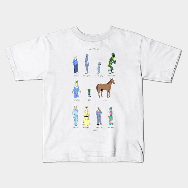 Real Life Sci Fi Kids T-Shirt by mcgriffin